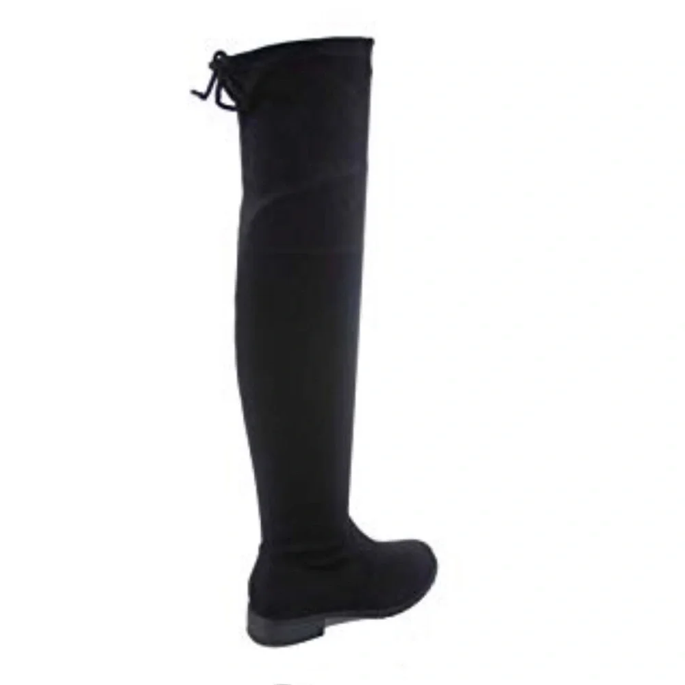 Black Over The Knee Boots - Picture 3 of 6